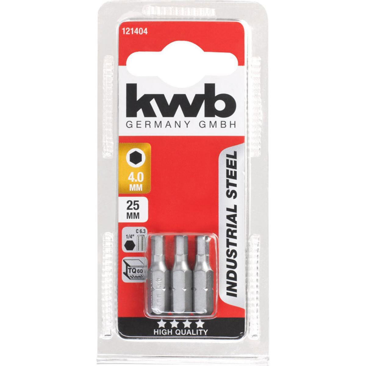 kwb  Bits Stahl 25 mm Hex 4,0 Bild 2