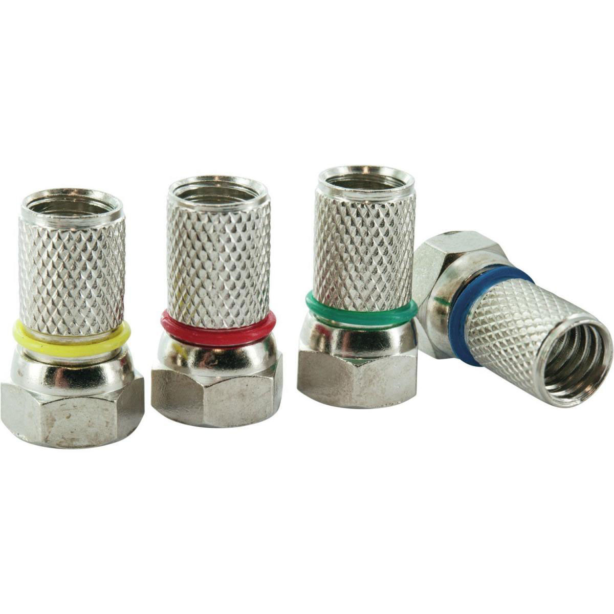 Schwaiger F-Stecker mit Farbringen 7 mm 4 Stück