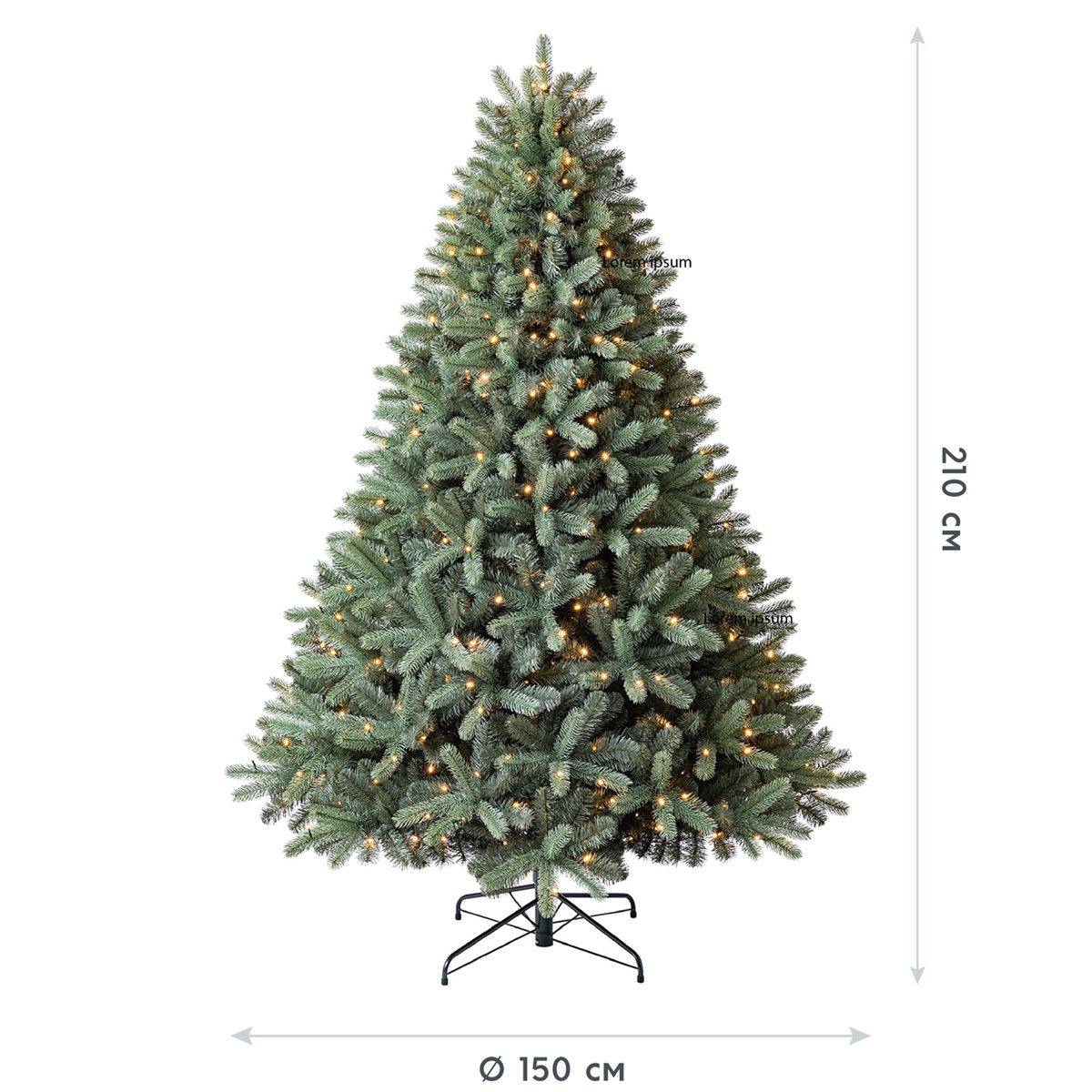 Evergreen Künstlicher Weihnachtsbaum Vermont Fichte inkl. LEDs 150x210cm Grün Bild 7