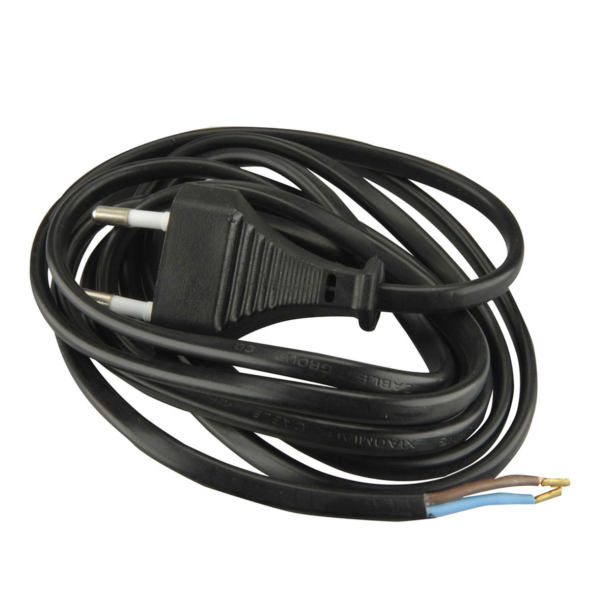 Euro-Zuleitung H03VVH2-F2 2m schwarz