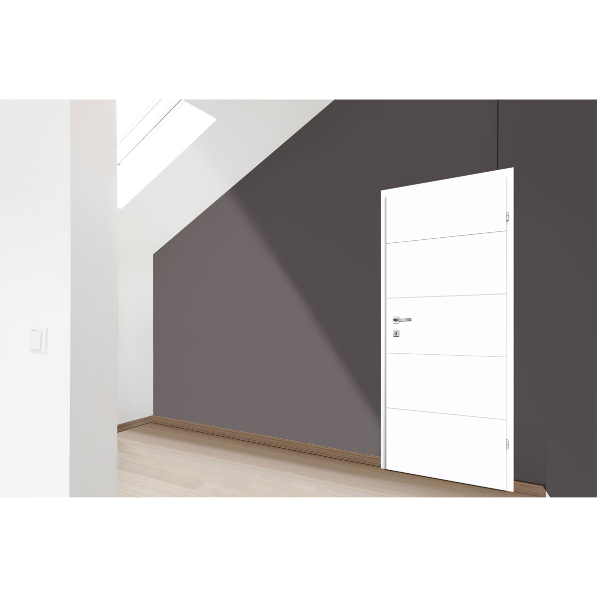 Zimmertür Sylt DIN R weiß 73,5 x 198,5 cm Bild 2