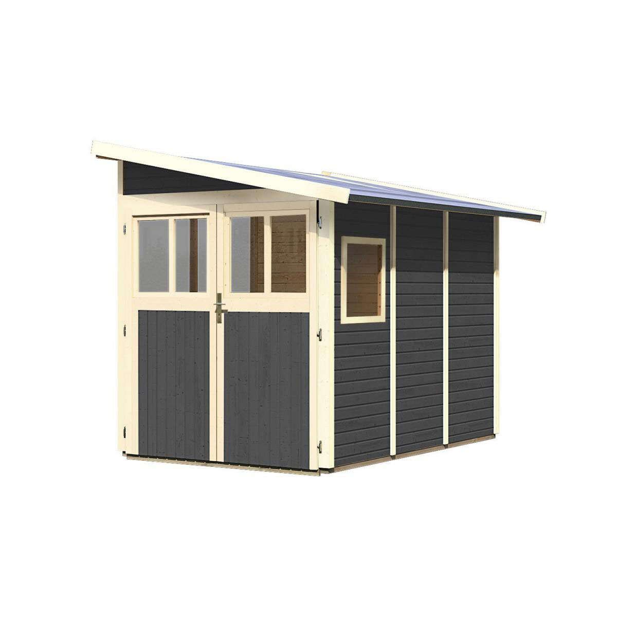 Karibu Gartenhaus Wandlitz 181 x 268 x 230 cm grau Bild 2