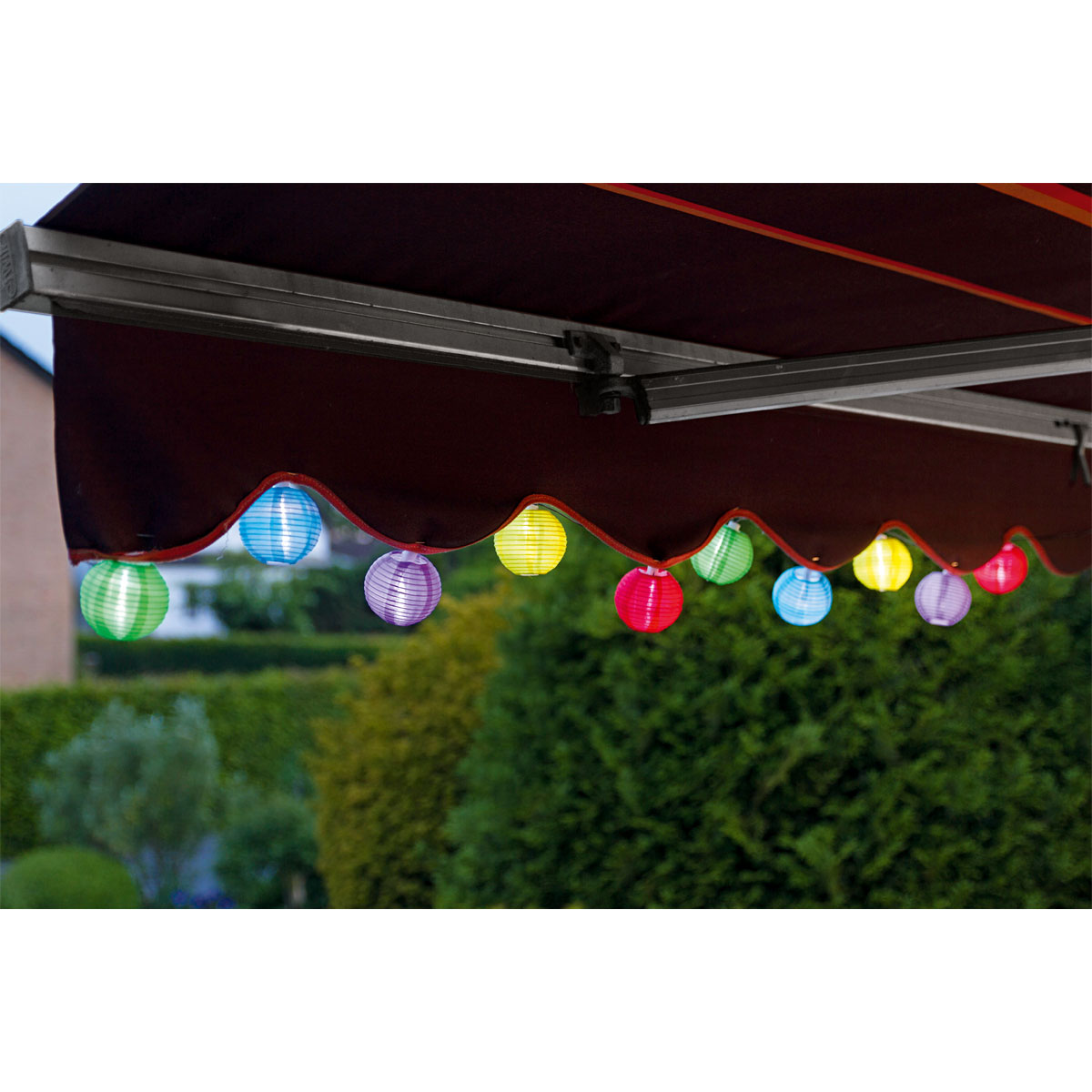 Flector Garten LED-Solar-Lichterkette Lampion mehrfarbig Bild 2