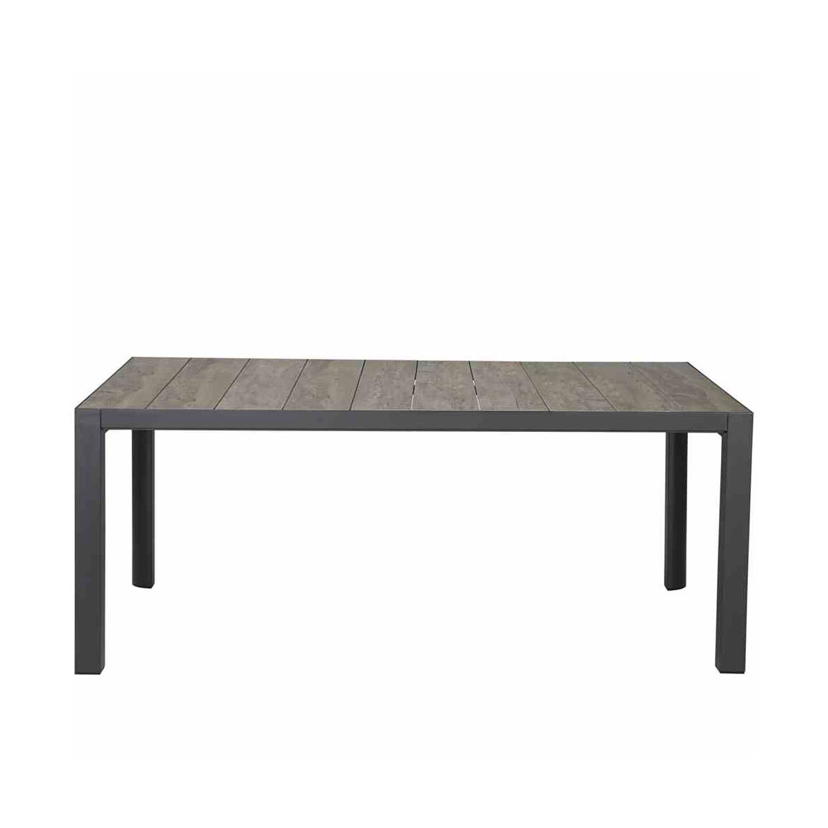 Siena Garden Dining Tisch Silva 180 x 100 x 74 cm matt anthrazit/washed grey Bild 2