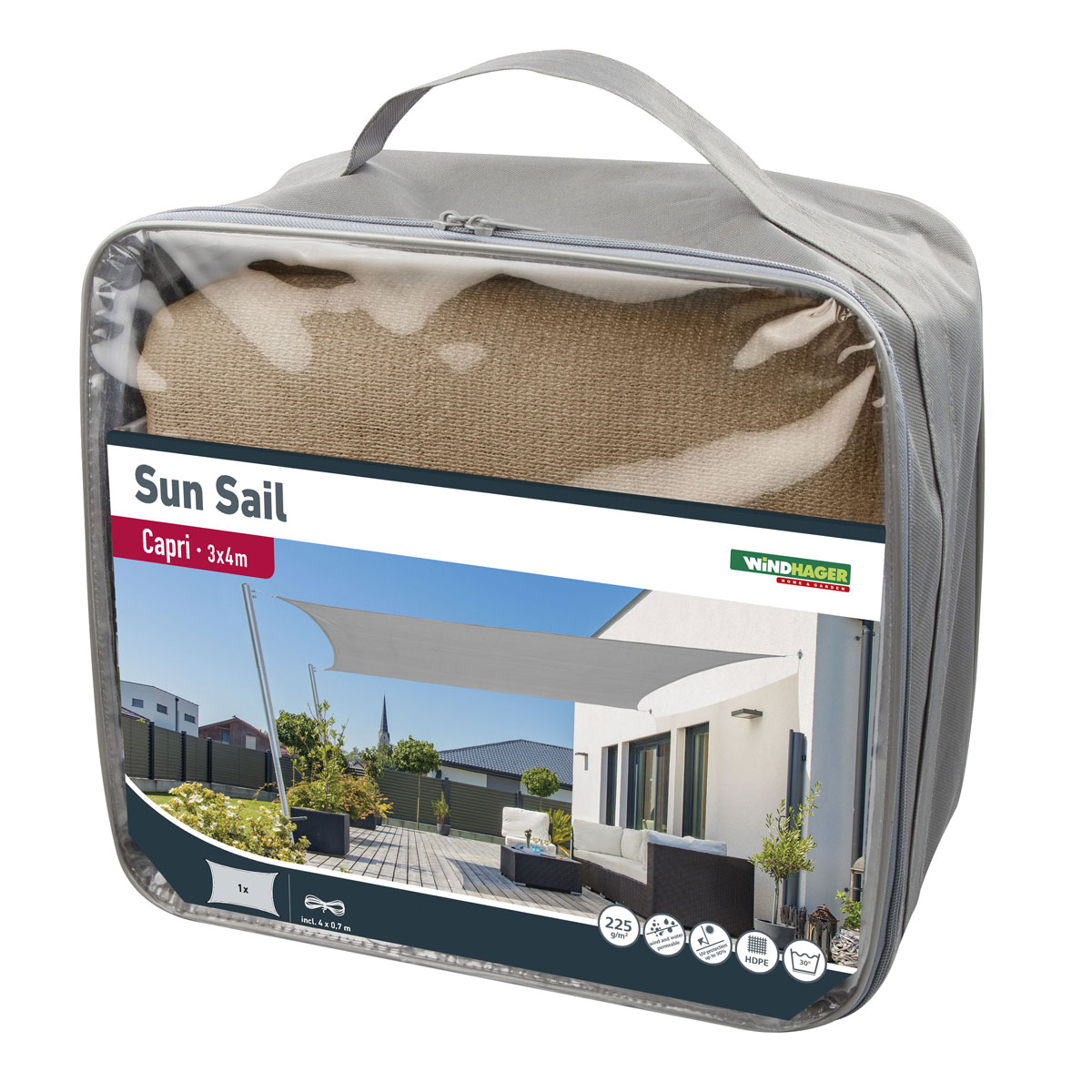 Rechteck-Segel Capri 3 x 4 m reed Bild 4