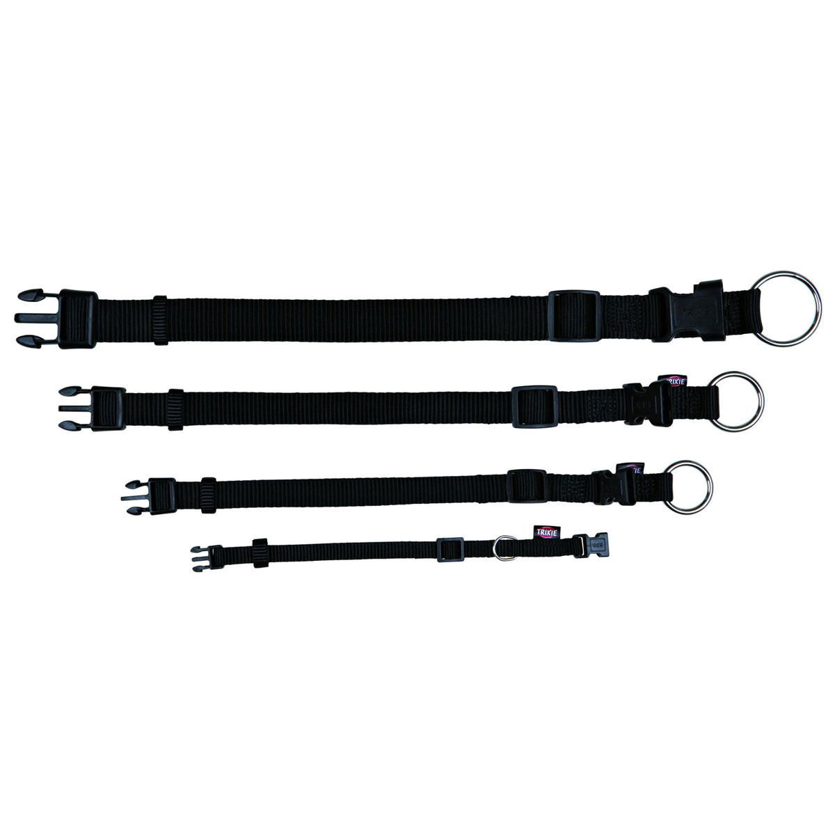 Trixie  Premium Halsband schwarz M-L 35-55 cm