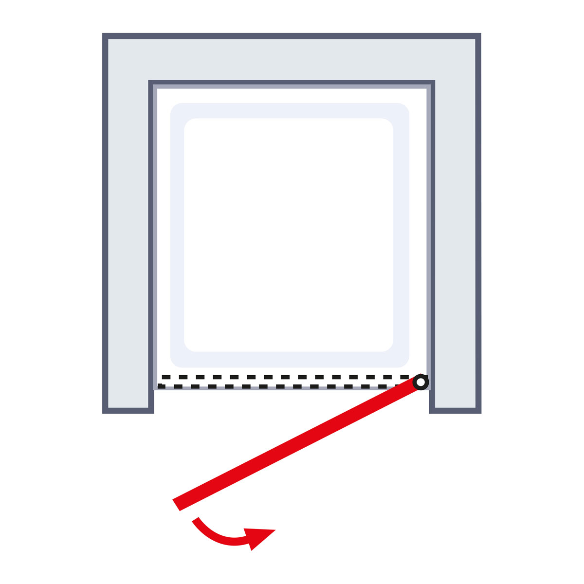 Schulte ExpressPlus Sunny Drehtür in Nische Bild 4