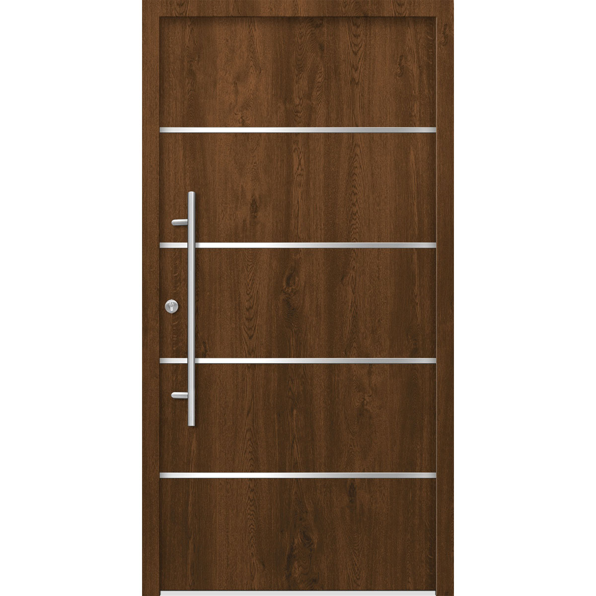 SplenDoor Premium-Haustür Passivedoor Visby energiesparend nussbaum 110 x 210 cm links