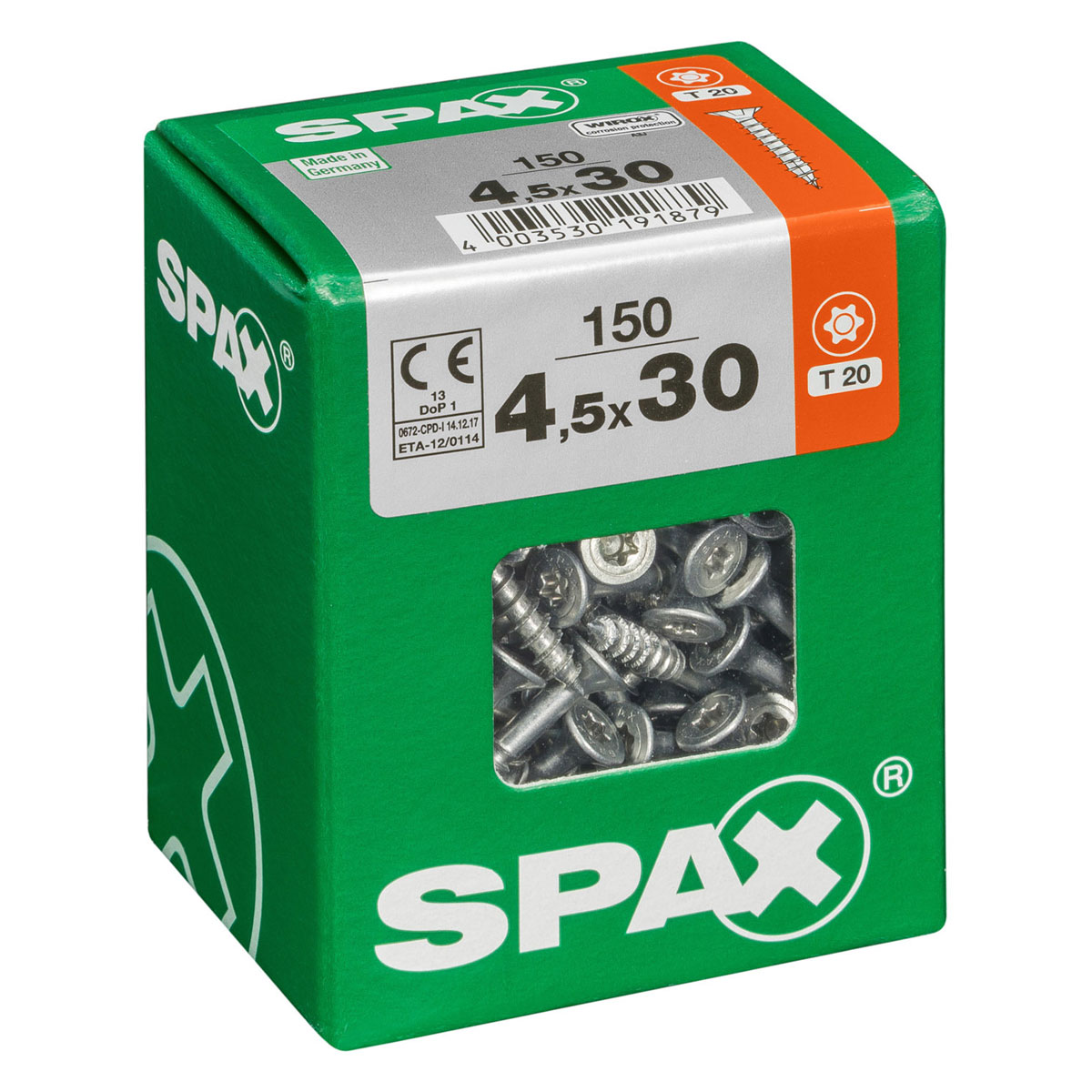 Spax Universalschrauben WIROX Senkkopf 4,5 x 30 L 150 Stück Bild 2