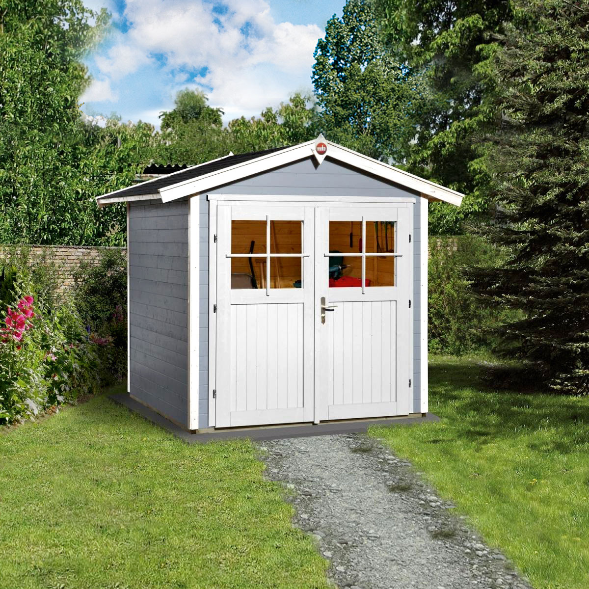 Weka Gartenhaus 224 260 x 229 x 227 cm grau