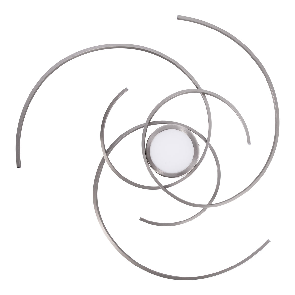 Naeve LED DL Radon Metall/KSstahl-blank LxBxH 75x75x6cm dimmbar