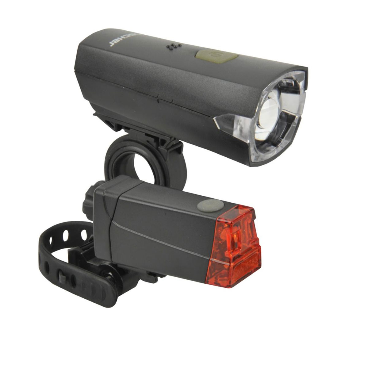 Fischer Bikes LED-Beleuchtungs-Set schwarz 2-teilig