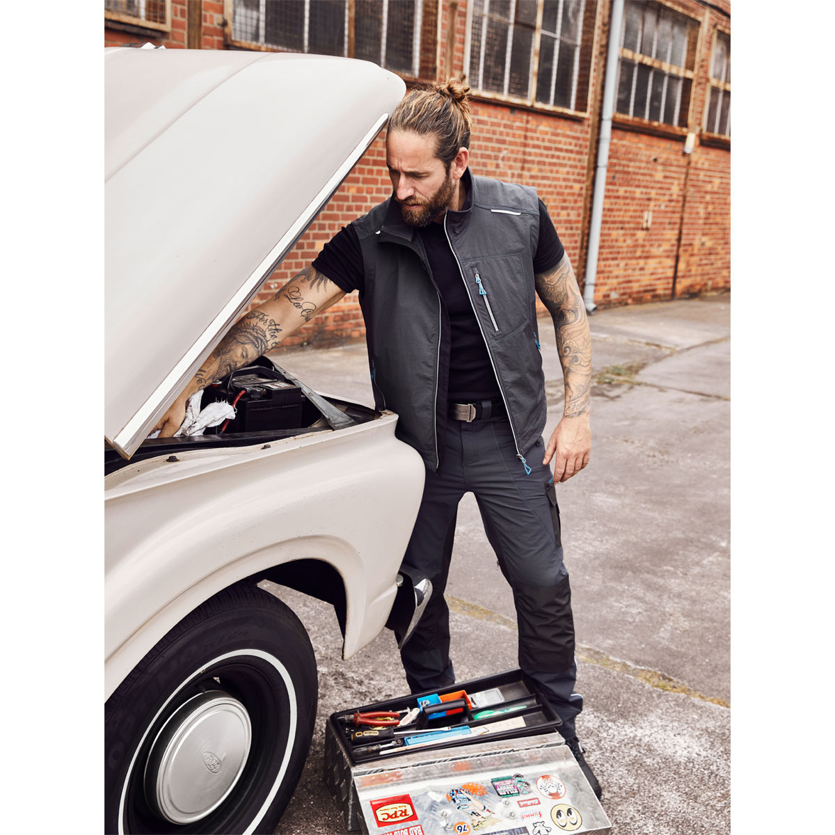 Terrax Workwear Arbeitshose anthrazit/ petrol Größe 52 Bild 2