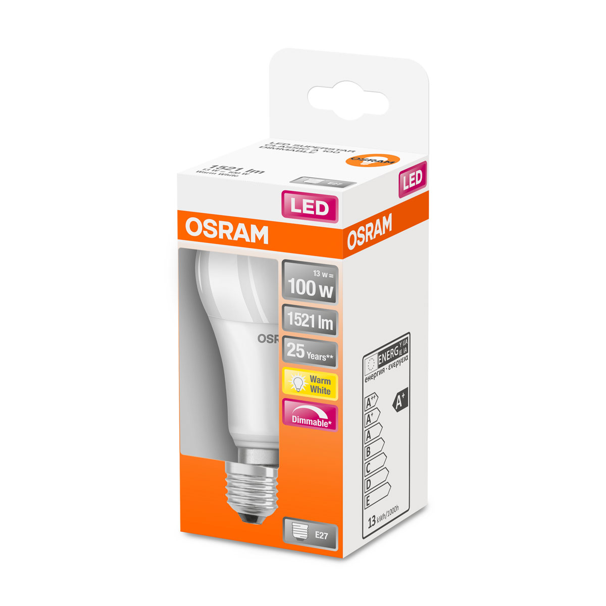 Osram LED-Leuchtmittel dimmbar warmweiß 100W matt Bild 2