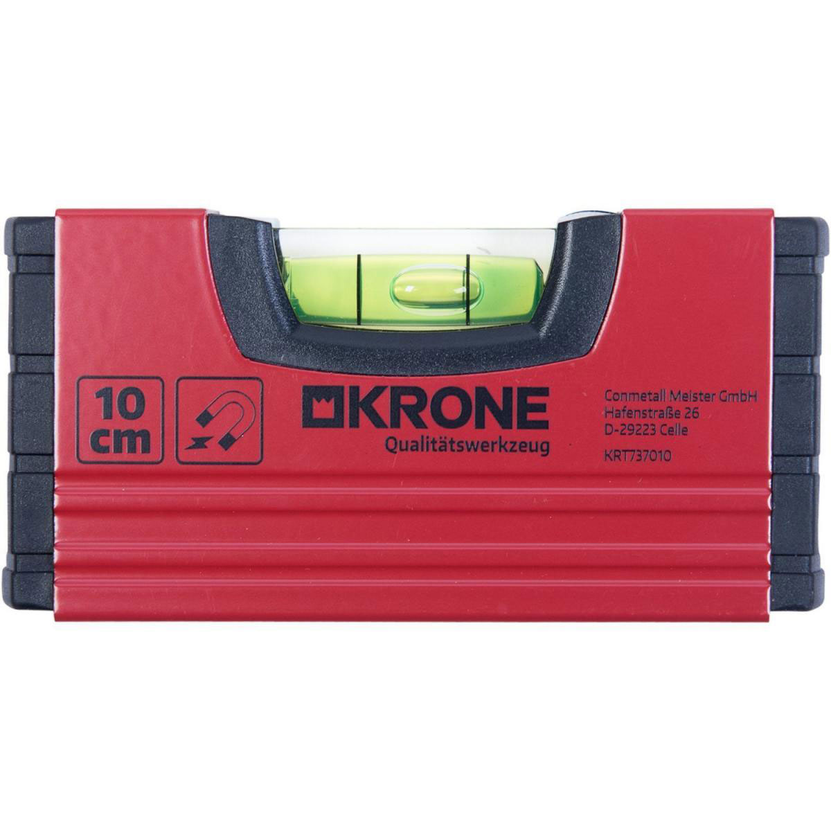 Krone Mini-Wasserwaage 10 cm magnetisch Bild 1