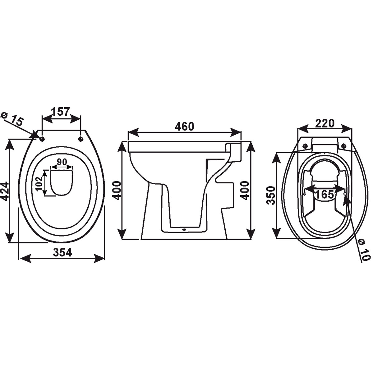 Cornat Komfort Tiefspül WC weiß Bild 3