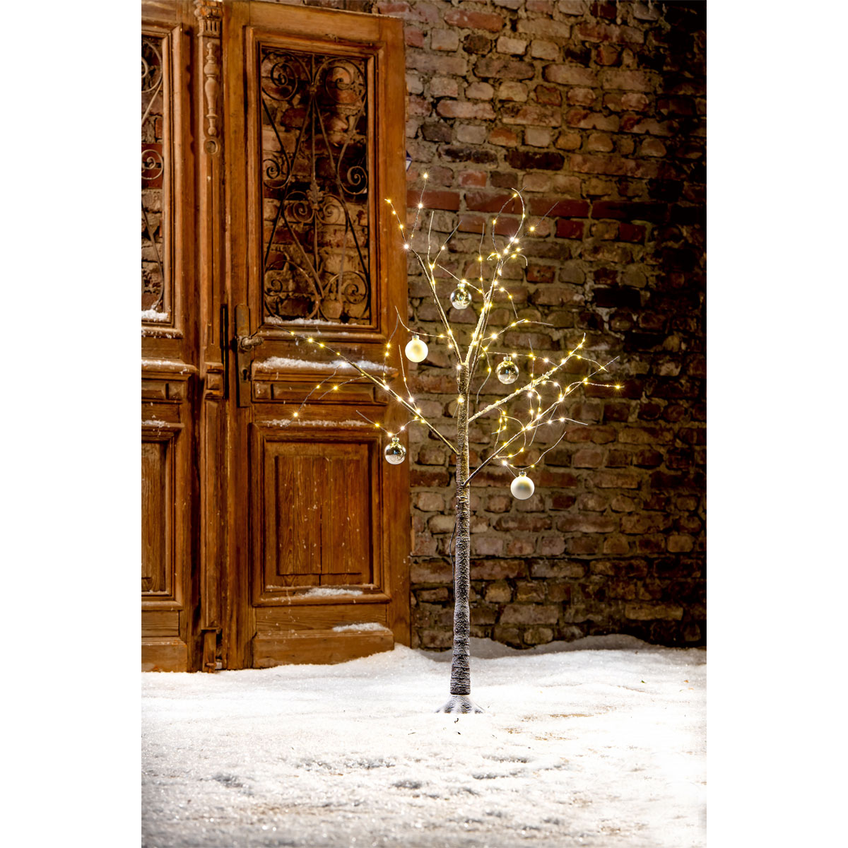 Ambientis Beschneiter Baum mit 150 LEDs 120 cm Außen 3m Zuleitung Bild 2