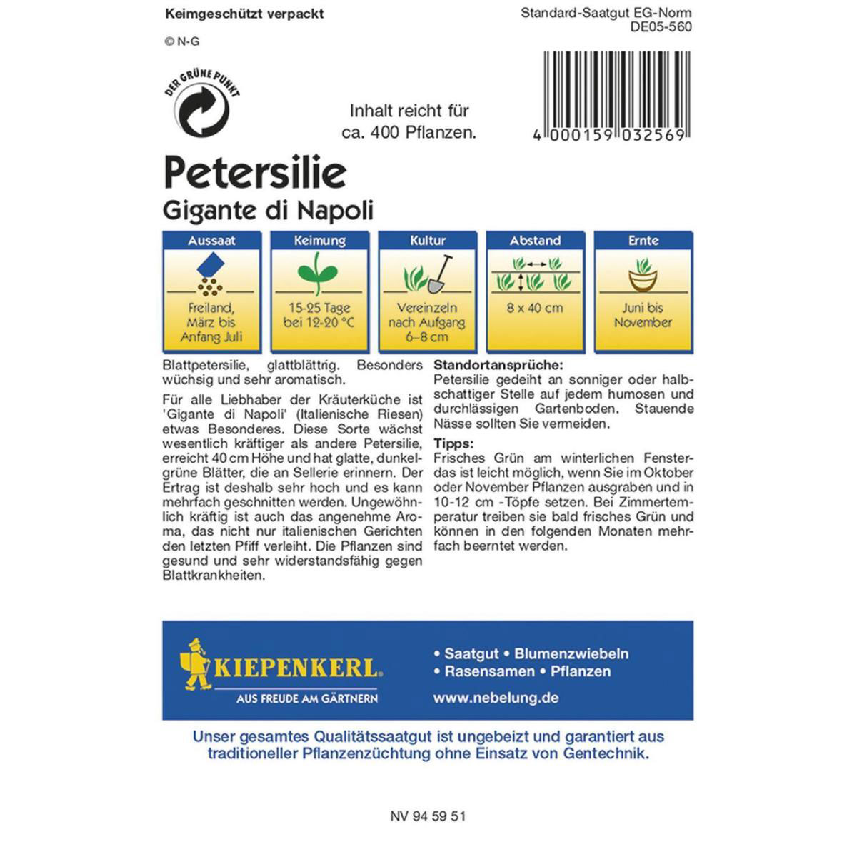 Kiepenkerl Petersilie Gigante di Napoli Profi-Line Bild 2