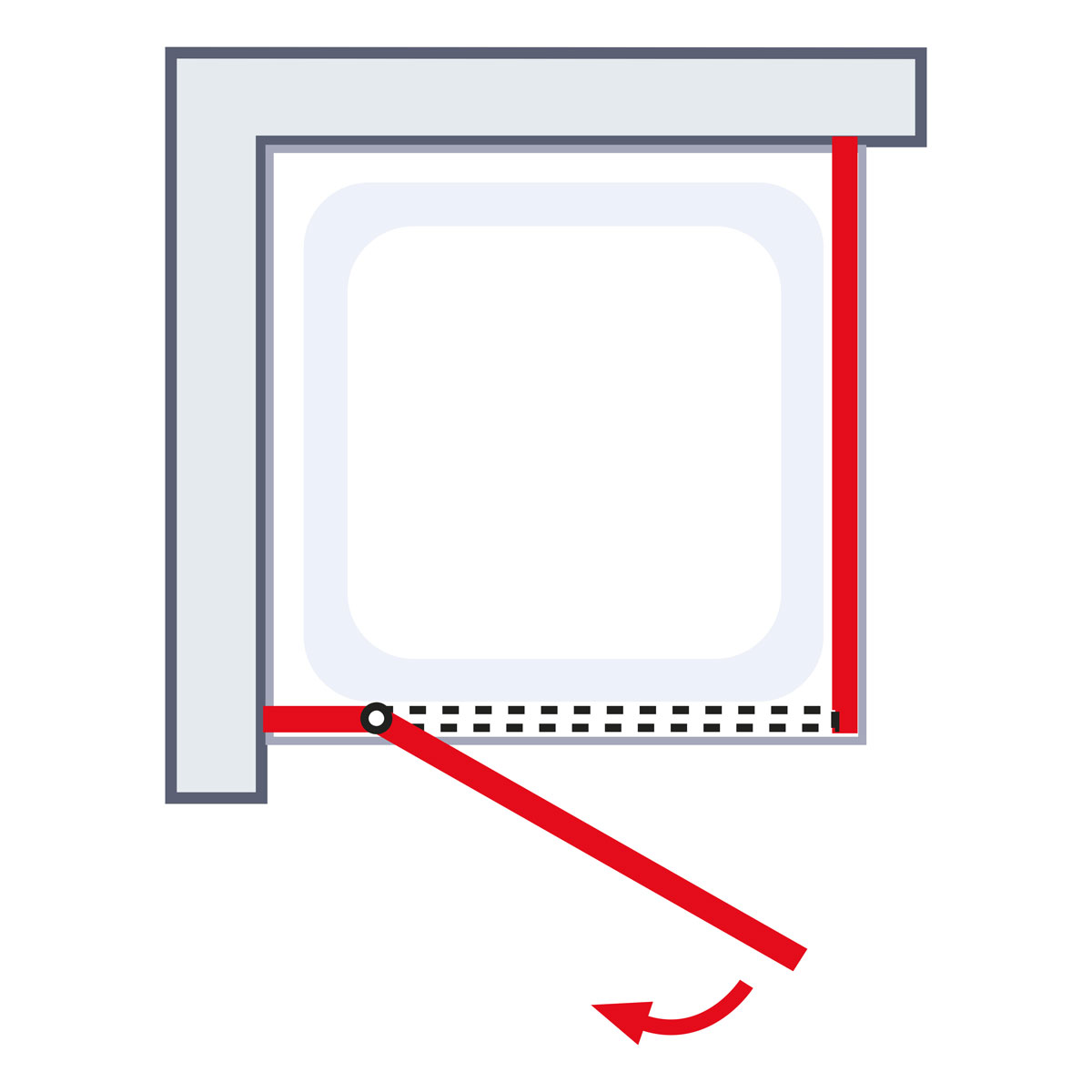 Schulte Drehtür Master Class inkl Seitenwand 90 x 90 cm rechts Bild 6