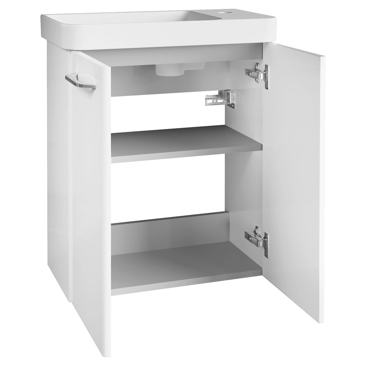 Fackelmann Keramik-Waschtisch 55,5 x 16 x 30 cm weiß Bild 8