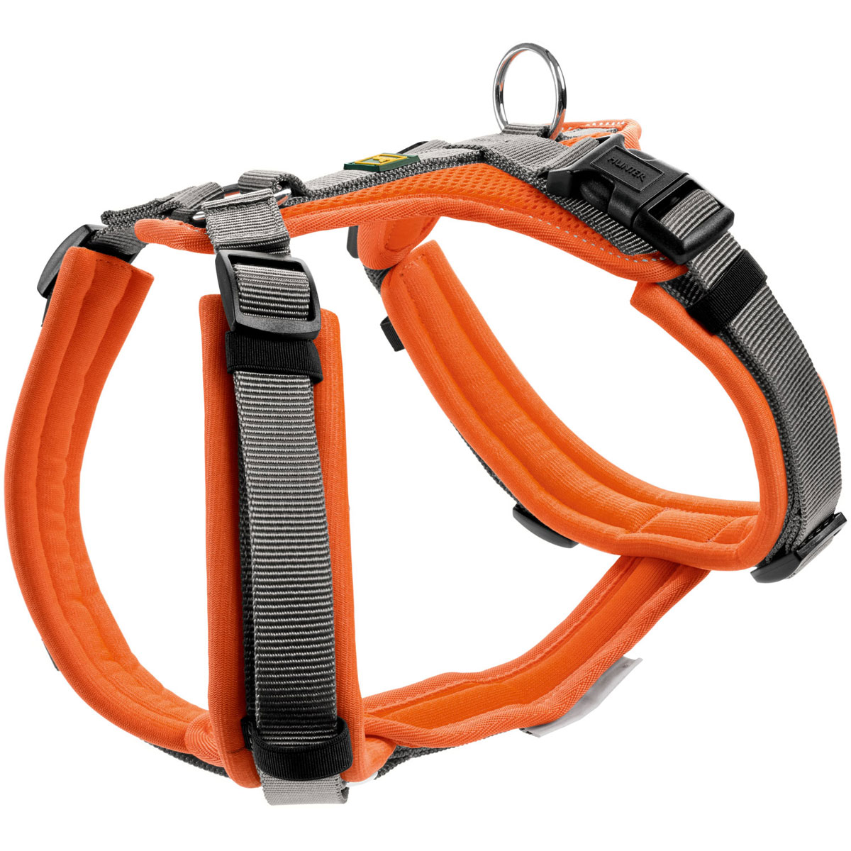 Hunter Hundegeschirr Maldon orange-grau Größe XS-S