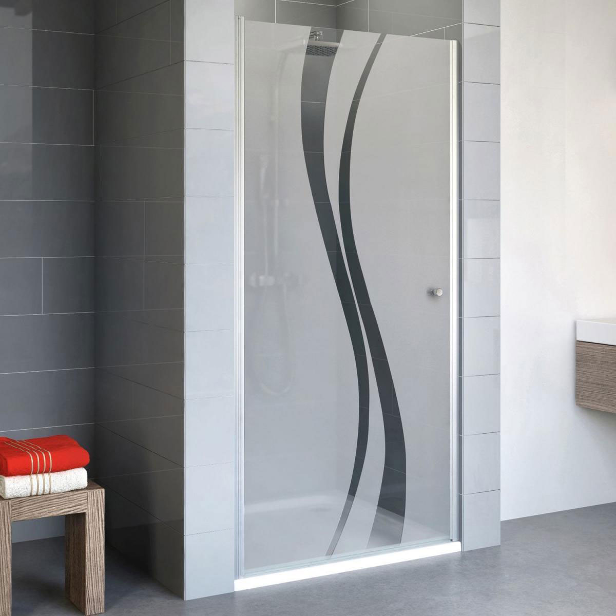 Schulte Drehtür AlexaStyle 2,0 in Nische 192 x 90 cm alu Liane