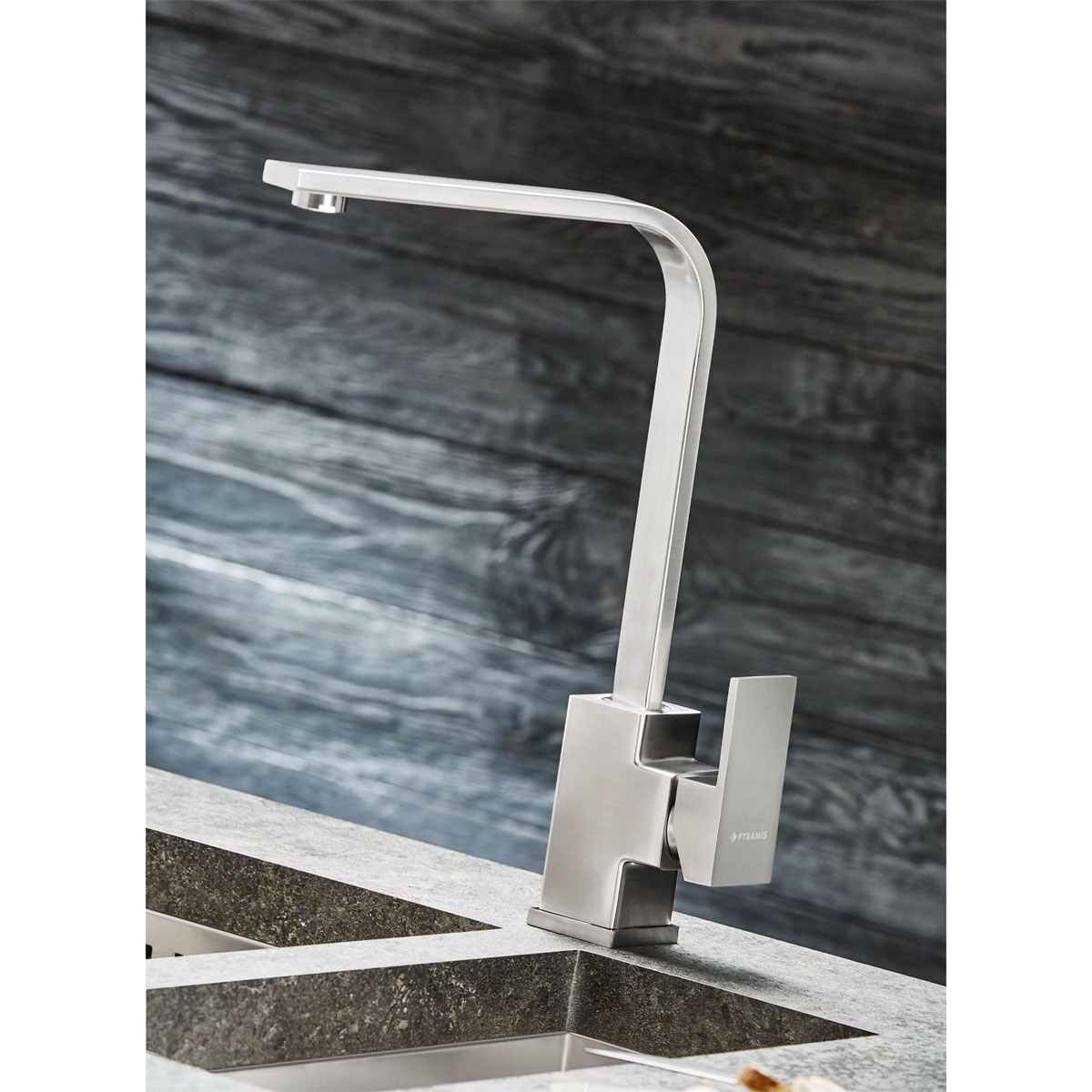 Pyramis Spültischarmatur „Cecilia“ Edelstahl schwenkbar Bild 2