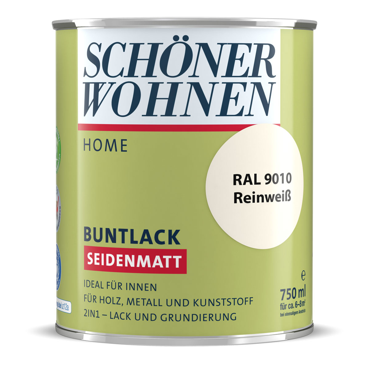 Schöner Wohnen Farbe Buntlack Home Reinweiß seidenmatt 750 ml Schöner Wohnen Farbe Buntlack Home Reinweiß seidenmatt 750 ml
