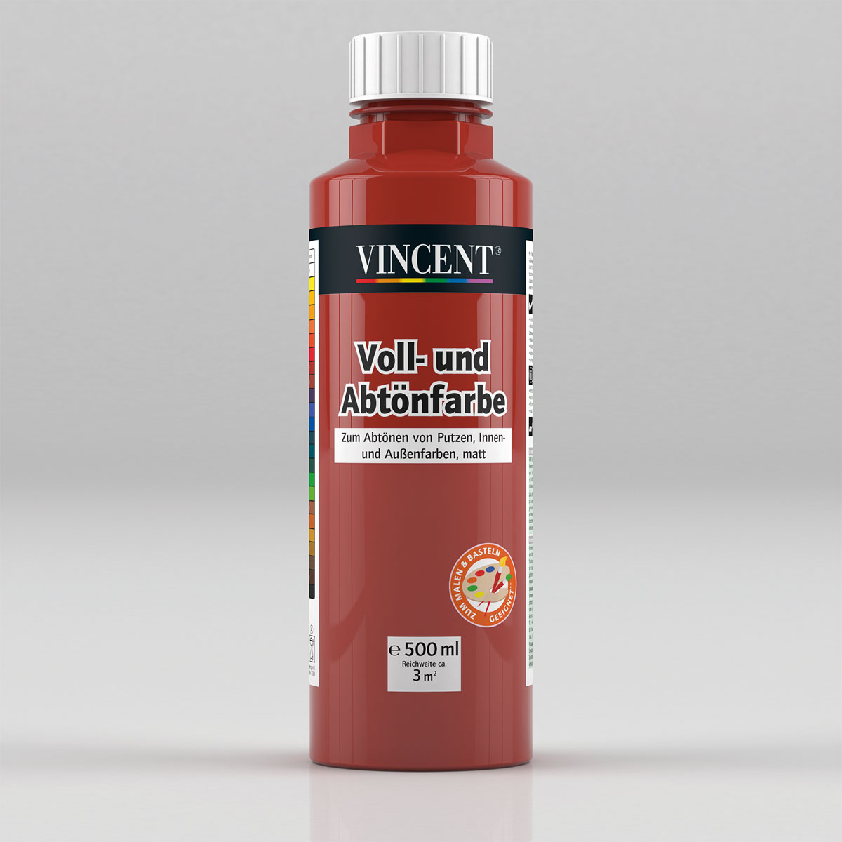 Vincent Voll- und Abtönfarbe zinnoberrot 0,5 L