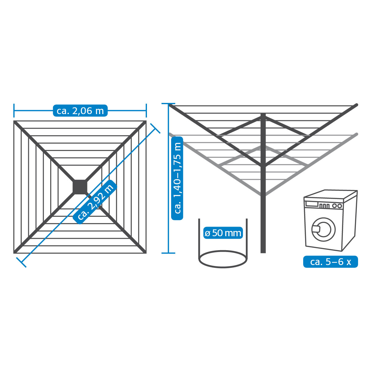 Juwel Wäschespinne Komplettset Bild 6