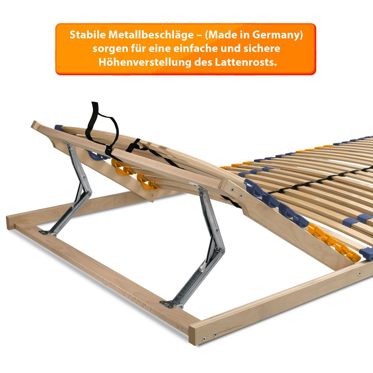 Coemo Lattenrost MULTIRA 28 Federleisten Kopfteil verstellbar 70 x 200 cm Bild 4