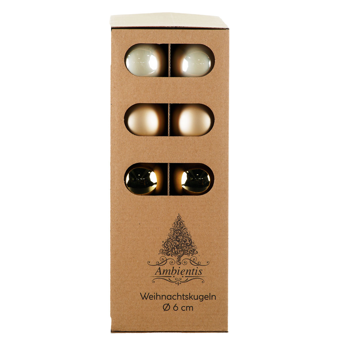 Ambientis Glaskugeln 6 cm gold Mix Bild 4