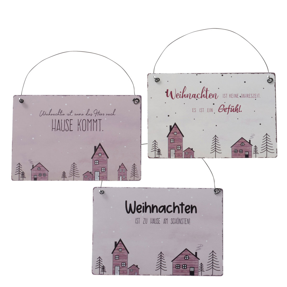 Schild Homewood sortiert Rechteck 21 x 14 x 0,5 cm hellgrau cremeweiss Metall