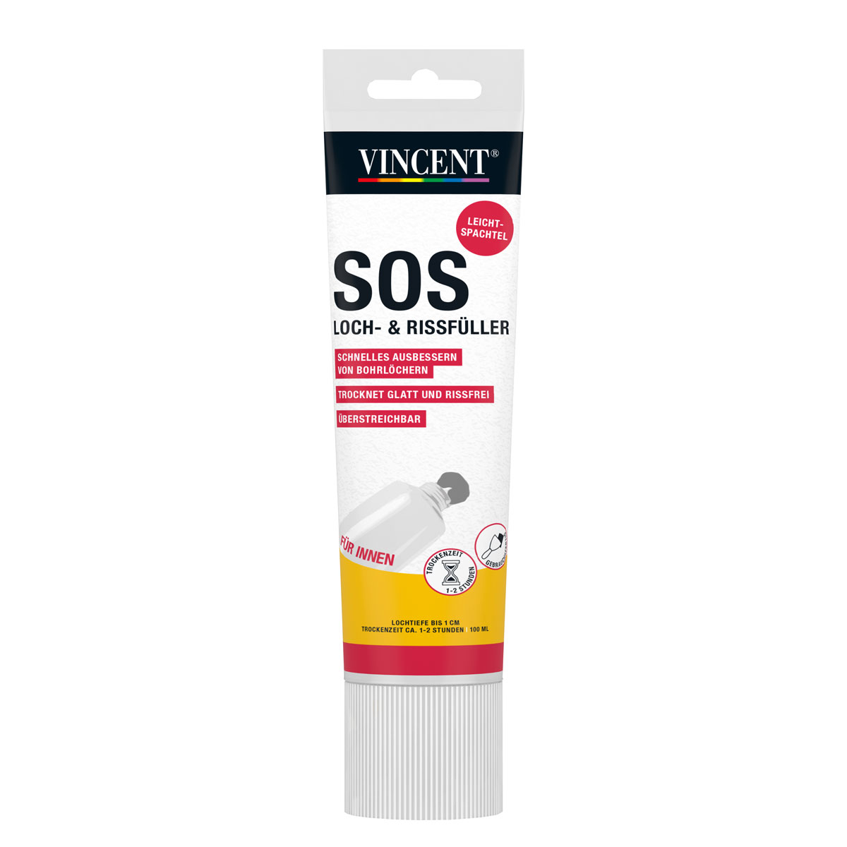 Vincent Fertigspachtel SOS Loch- und Rissfüller 100 ml