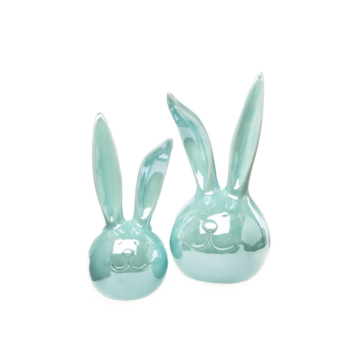 Hasenkopf 8 x 8 x 18 cm blau