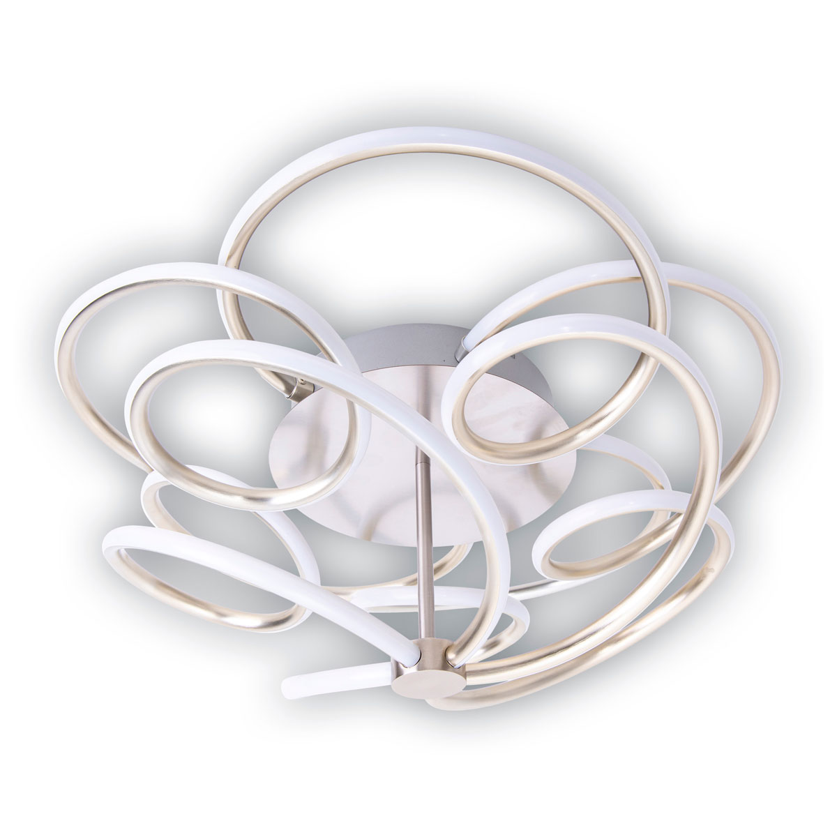 Naeve LED DL Rizado Metall/KSstahl-blank LxBxH: 57x57x20cm dimmbar Bild 5