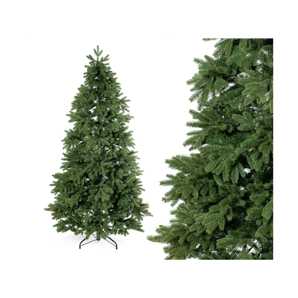 Künstlicher Weihnachtsbaum Roswell Kiefer inkl. LEDs 240 cm Grün