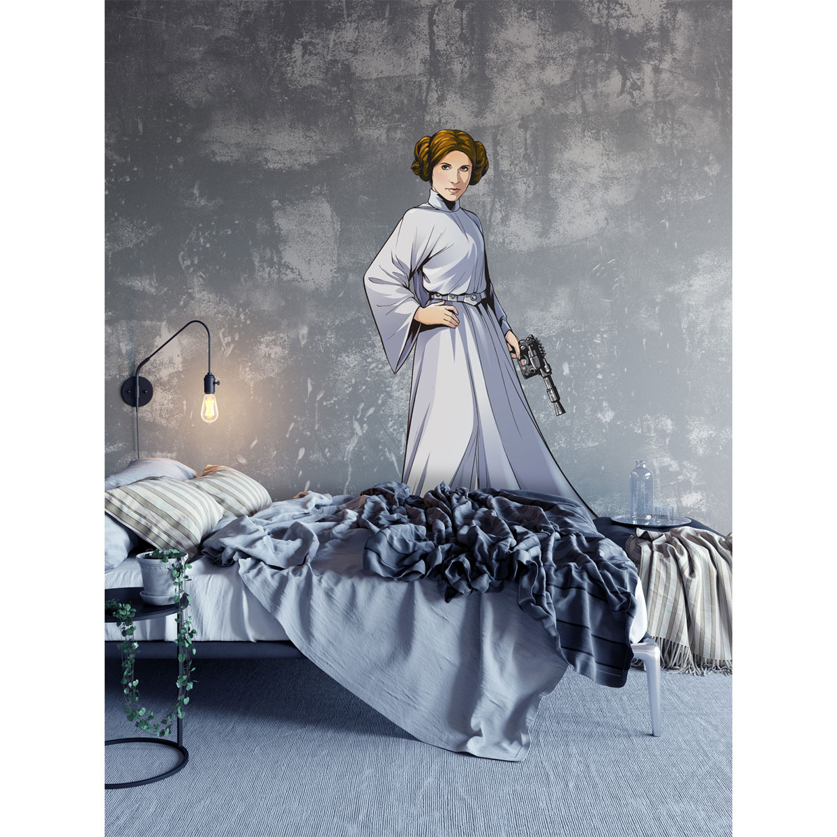 Komar Selbstklebende Vlies Wandtattoo Star Wars XXL Princess Leia 127x170 cm