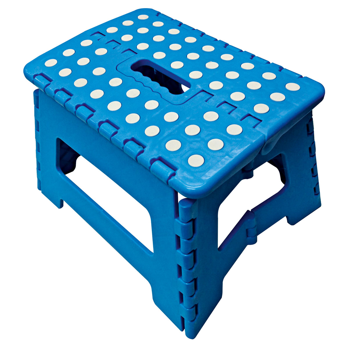 Basic Klapphocker 25 x 28 x 23 cm blau mit Tragegriff Bild 1