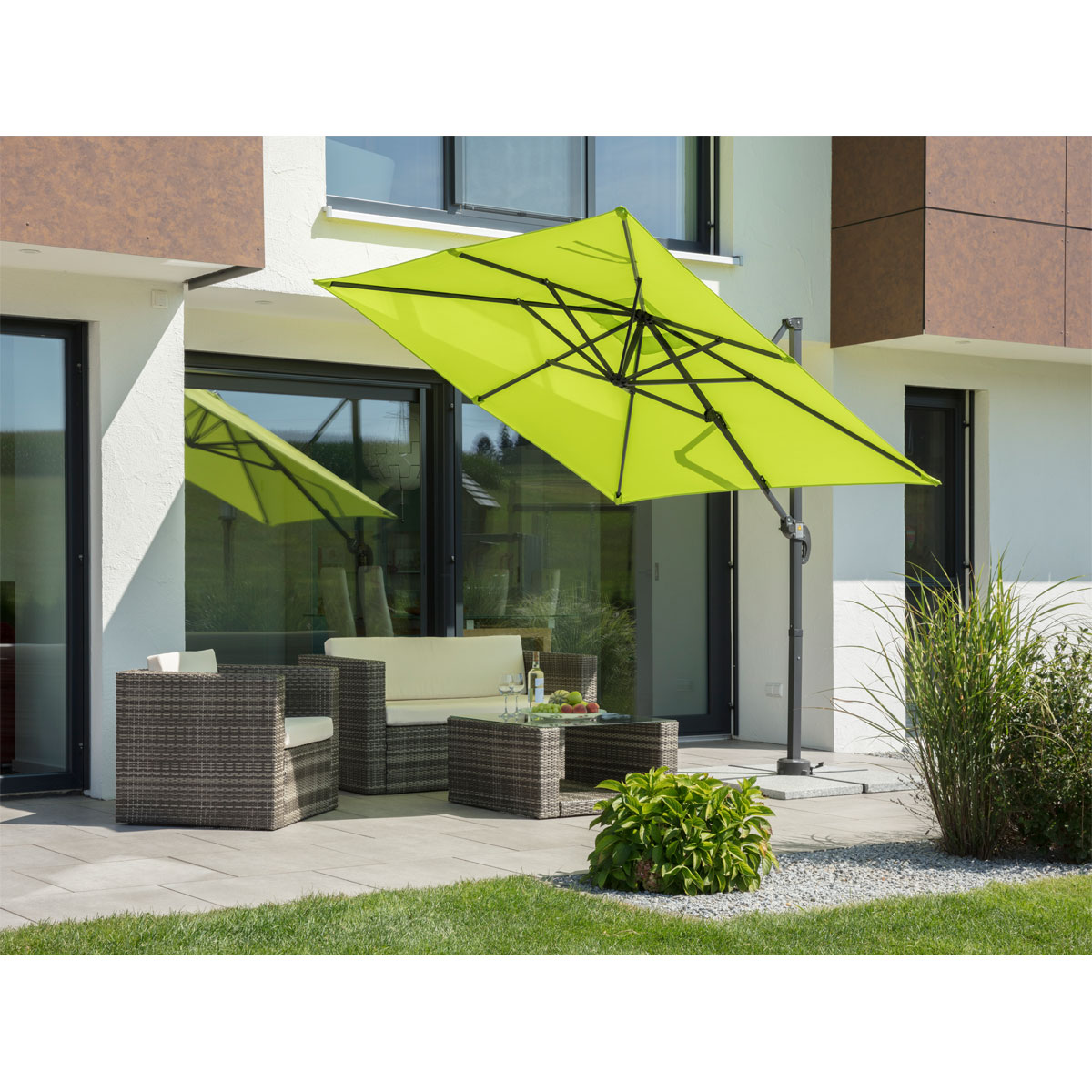 Schneider Schirme Ampelschirm Rhodos Junior 230 x 230 cm apfelgrün