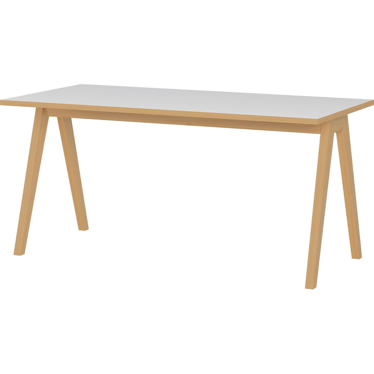 Schreibtisch 160 x 75 x 80 cm weiß/Navarra Eiche