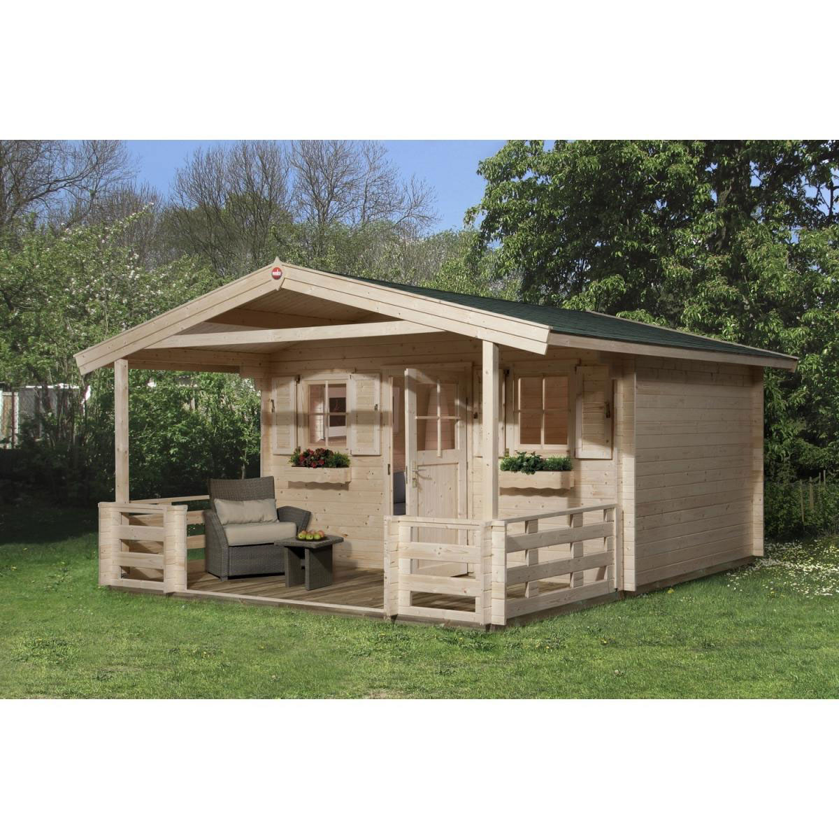 Weka Gartenhaus 135 B Größe 1/2 380 x 500 x 262 cm
