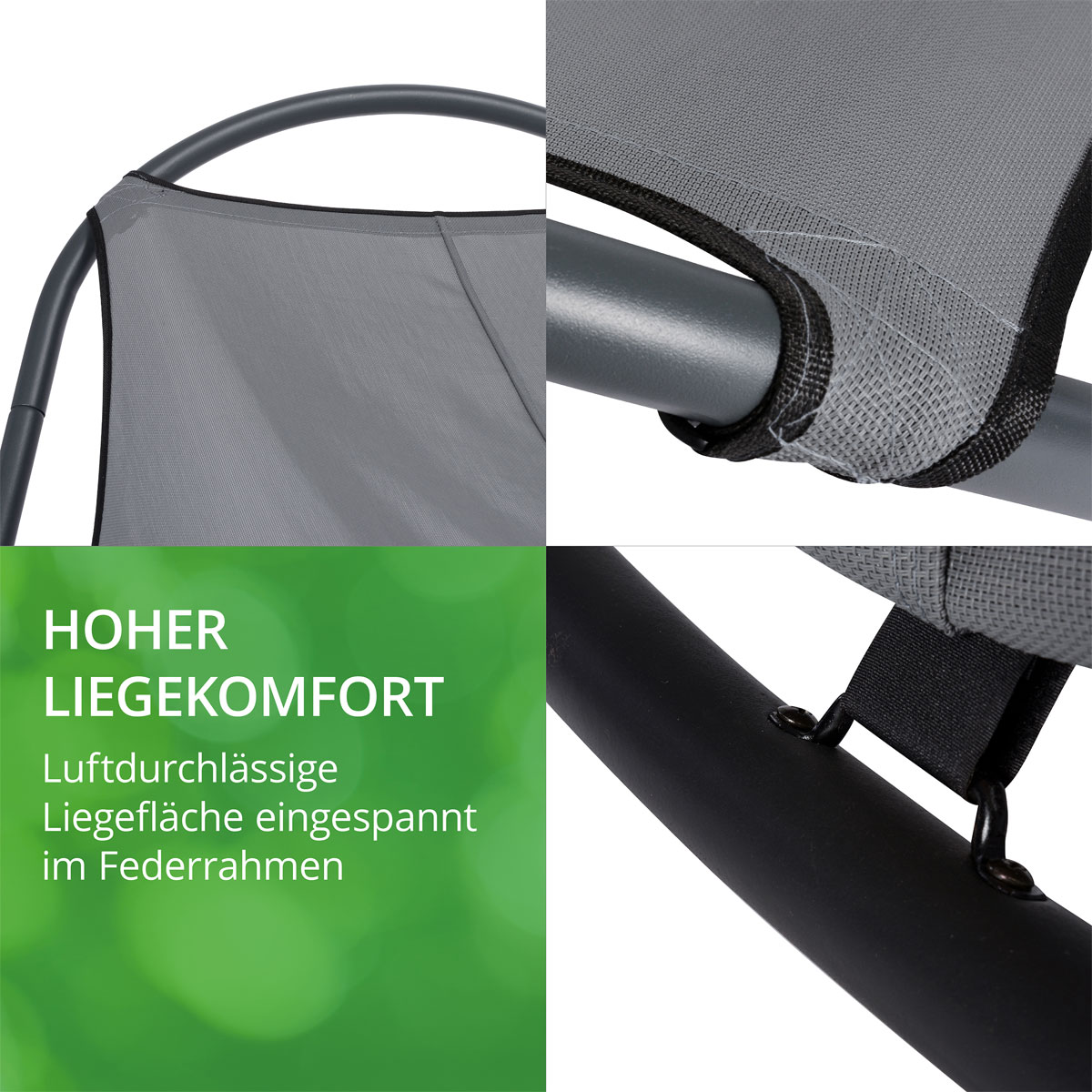 Leco Schaukel Liege Eni 210 x 102 x 79 cm Sonnenliege Gartenliege  Bild 3