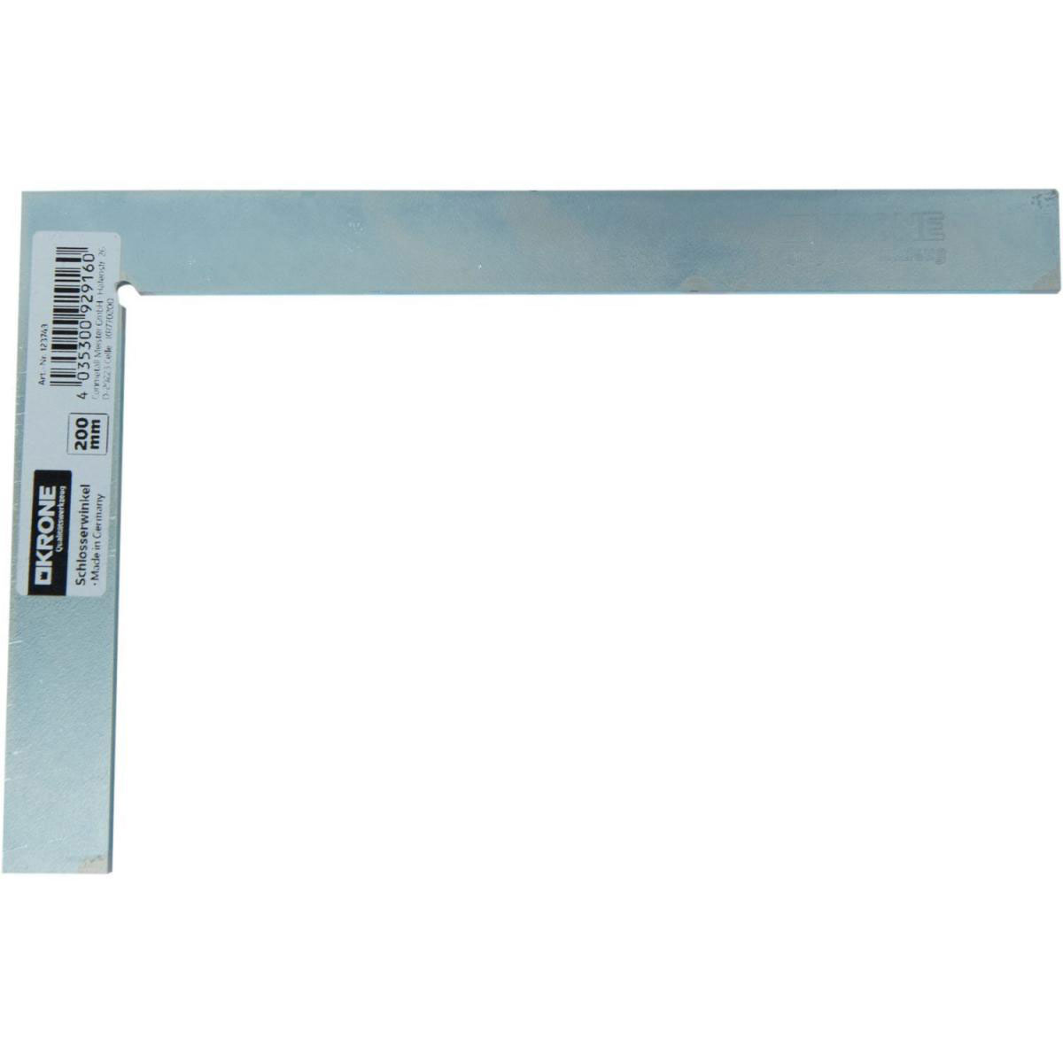 Krone Schlosserwinkel ohne Anschlag 200 x 130 mm Krone Schlosserwinkel ohne Anschlag 200 x 130 mm