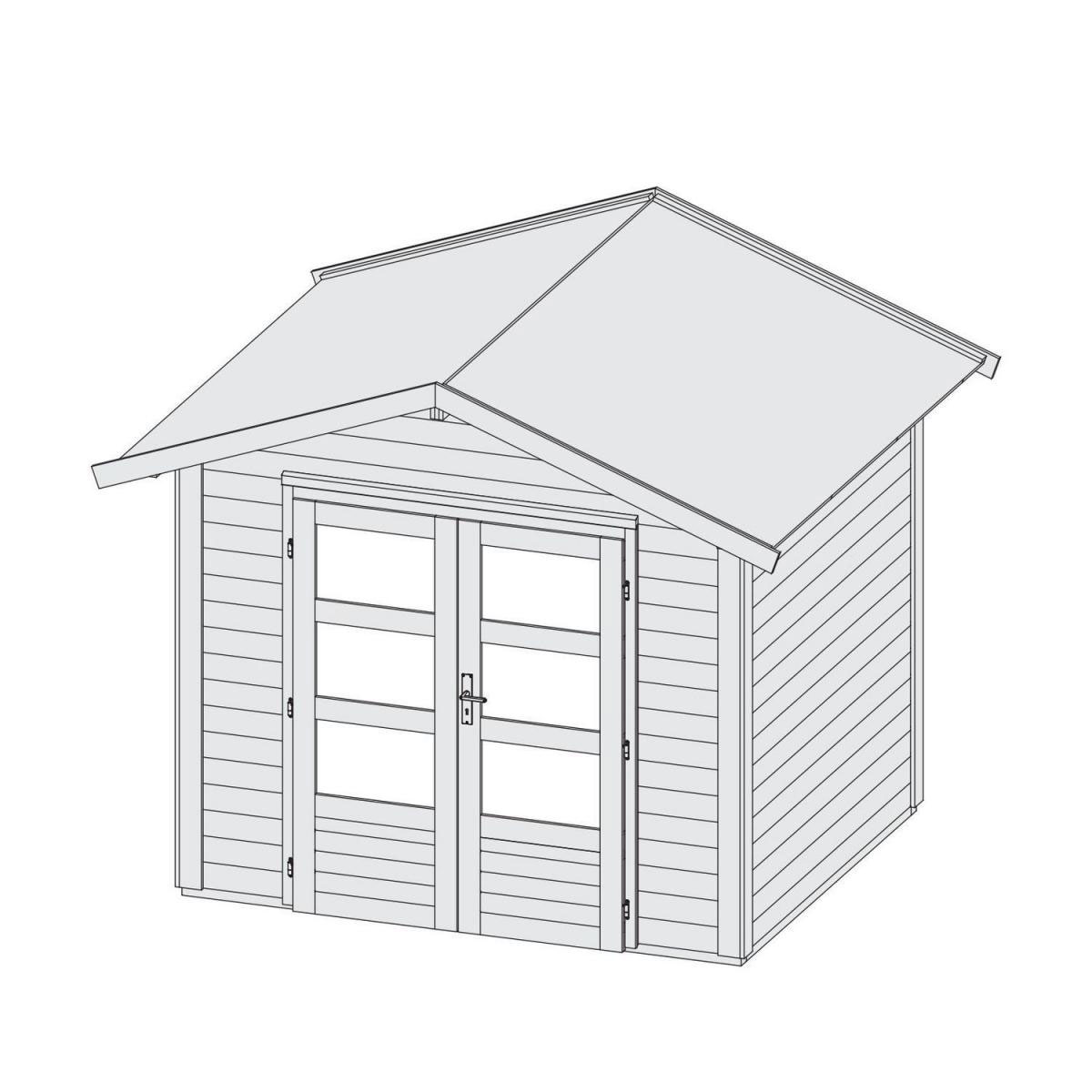 Karibu Gartenhaus Talkau 3 naturbelassen Bild 3