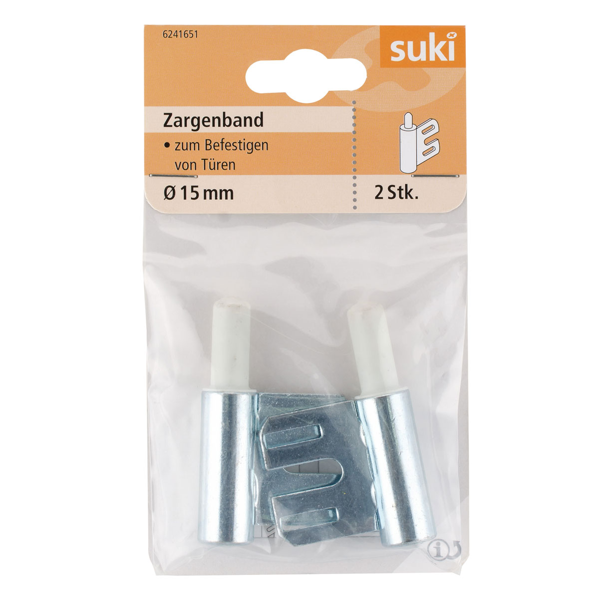 Suki Stahlzargenband-Unterteil verzinkt 1,5 cm 2 Stück Bild 1