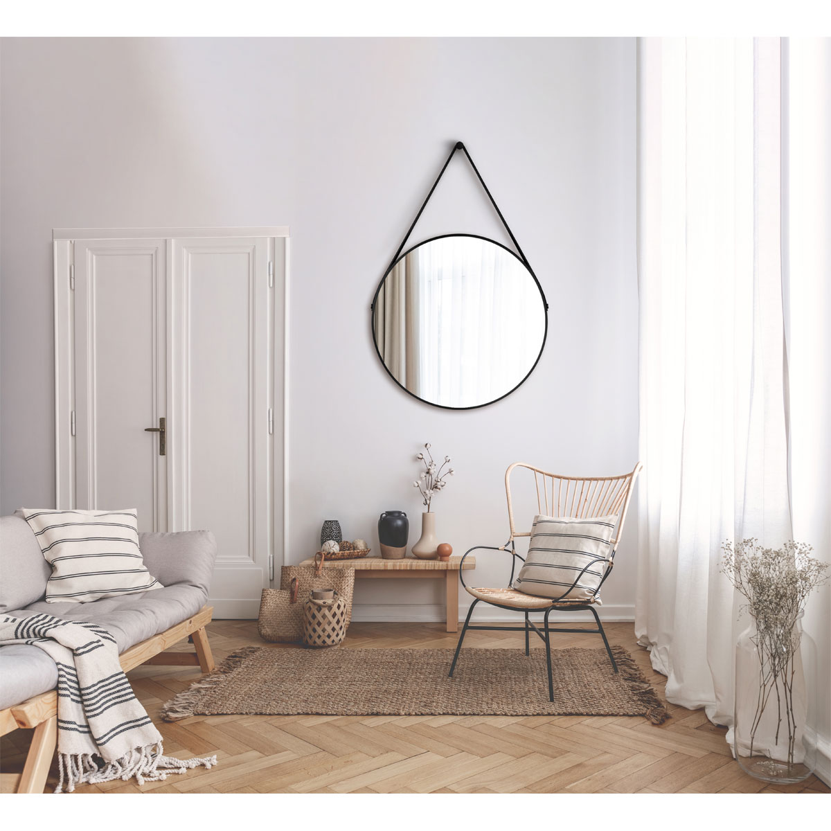 DSK  Design Spiegel Silver Coiffeur Black Dm 80 cm Bild 4