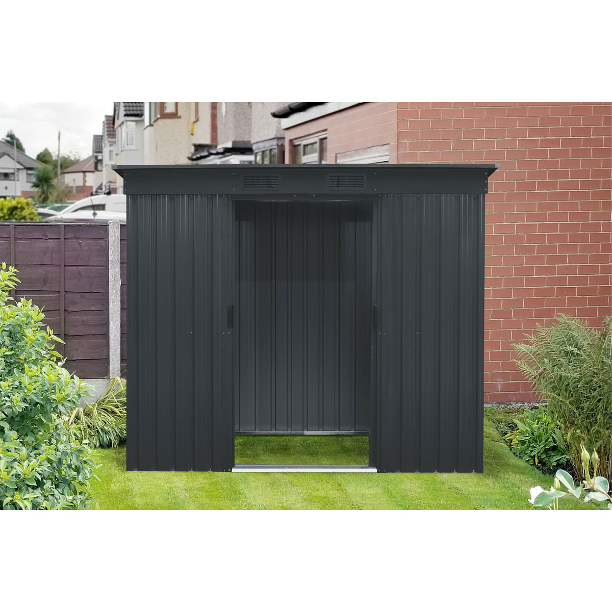 Pergart Gerätehaus Leipzig II 2m² anthrazit matt Bild 7