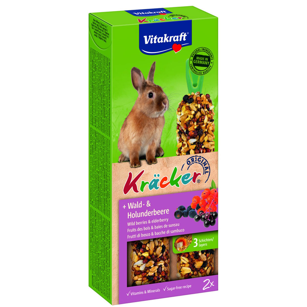 Vitakraft Kräcker Wald- Holunderbeere für Zwergkaninchen