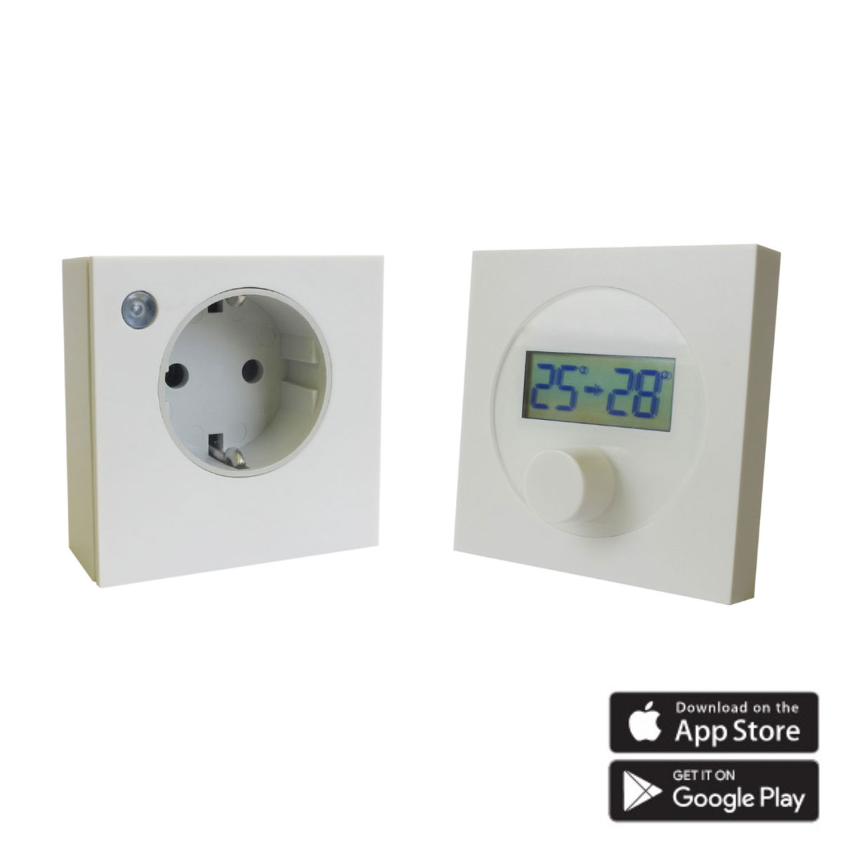 Ximax Heizkörper Zubehör Funk-Thermostat Steckdosen-Set für Infrarotheizungen Weiß